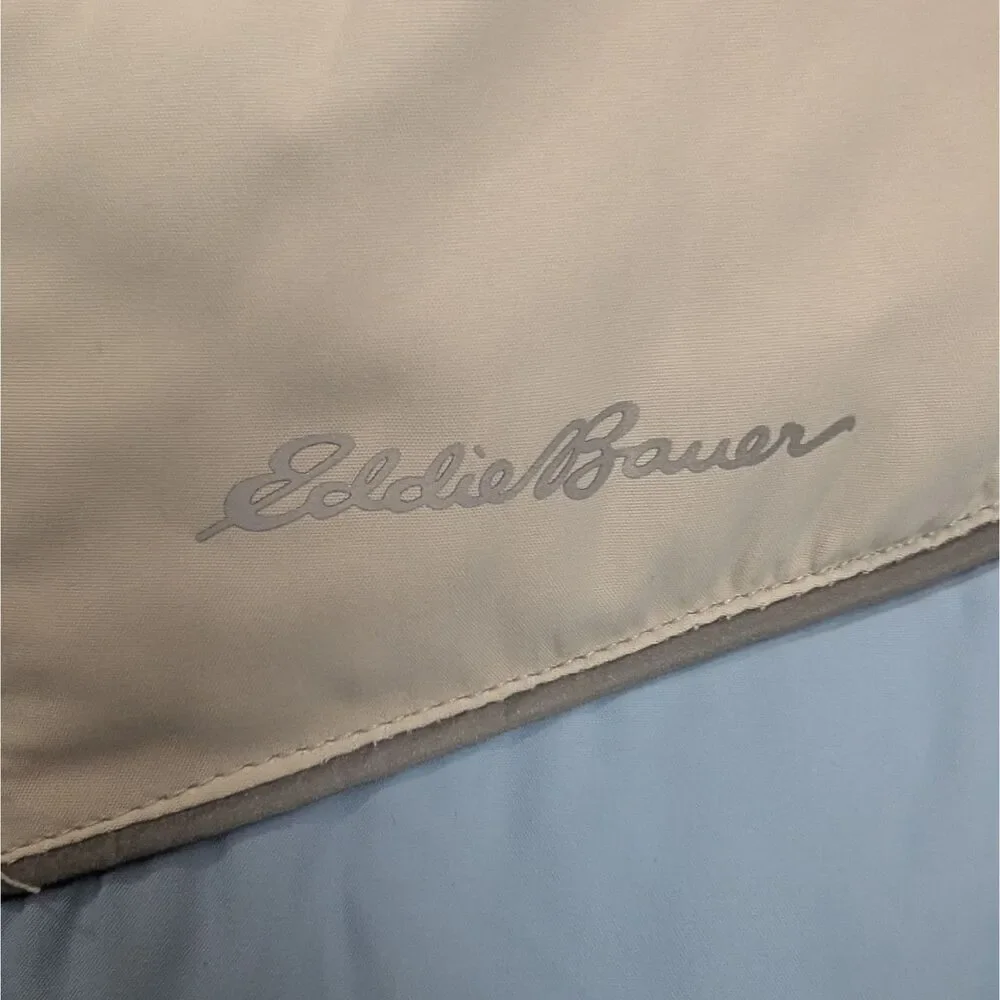 Eddie Bauer Girls Faux Shearling Lined Puffer Jacket Blue Bell Size 6 NWOT